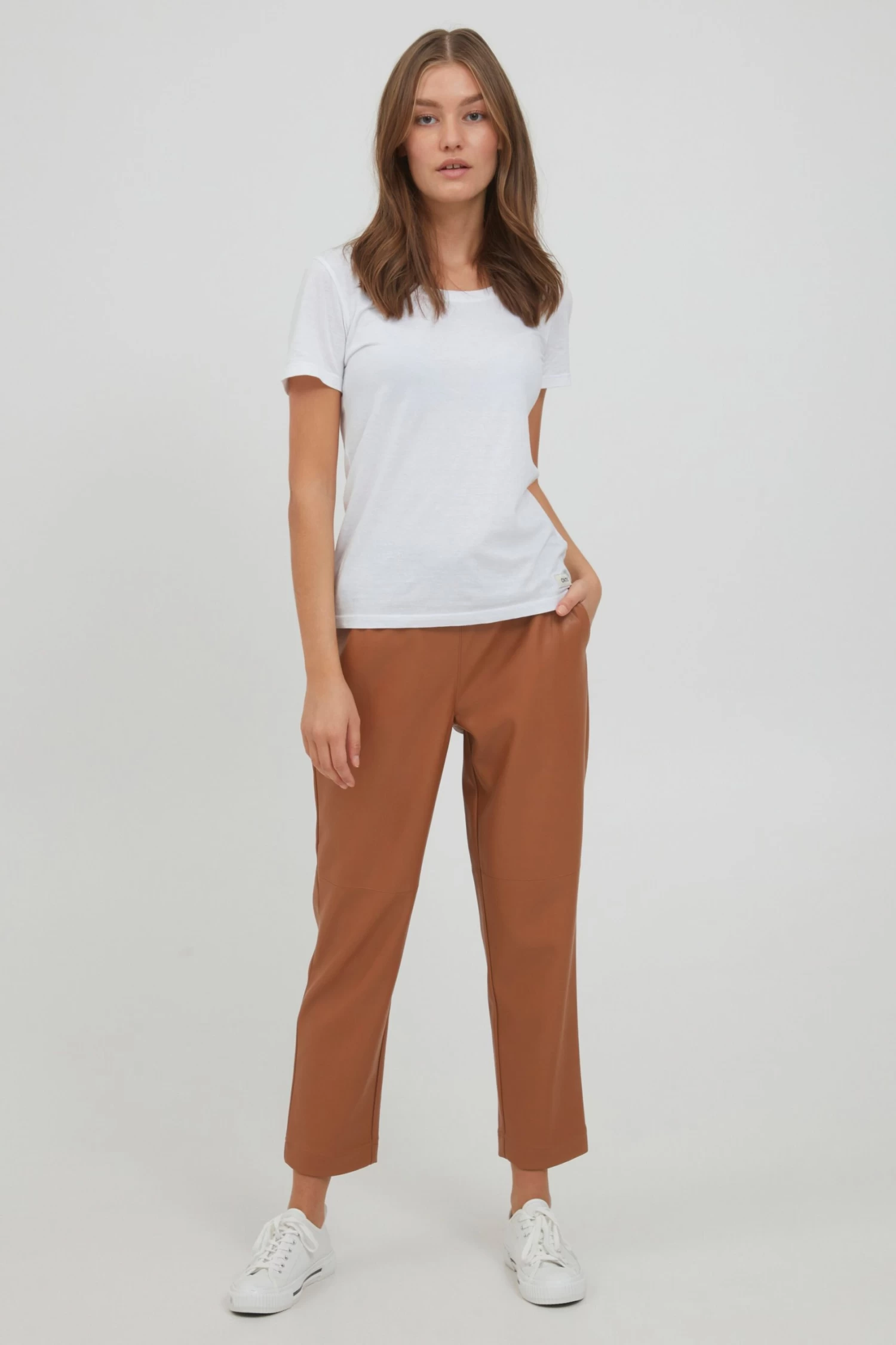 OXMO Pantalons Regular Broek PAULIA Dames Bruin 5 OXMO Pantalons Regular Broek PAULIA Dames Bruin - Afbeelding 3