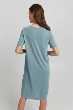 OXMO Jerseyjurken Jurk BRINJA Dames Smoky Blue -Oxmo Winkel 801dd92a1225576b3d0aa84f839d761f