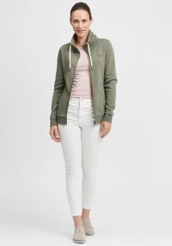 OXMO Sweatvesten Sweatvest Vicky Dames Groen -Oxmo Winkel 80faccbfe48cc76b007603a67df83e7e