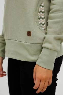 OXMO Hoodies Trui ULRIKA Dames Groen -Oxmo Winkel 8150cf308c22f18102607b9489227683