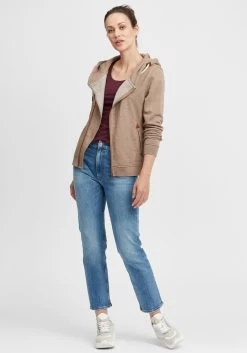 OXMO Sweatvesten Sweatvest Vicky Dames Beige / Bruin -Oxmo Winkel 81c6123a8a9ad5995a8773907df3329c