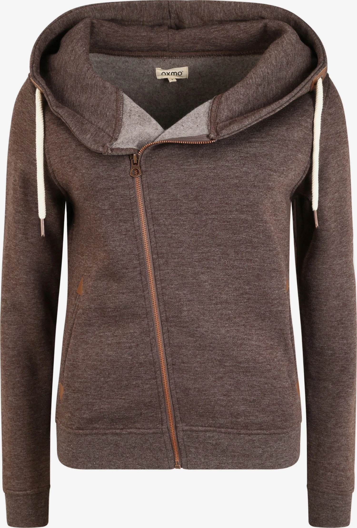 OXMO Sweatvesten Sweatvest Vicky Dames Bruin / Cognac 3 OXMO Sweatvesten Sweatvest Vicky Dames Bruin / Cognac