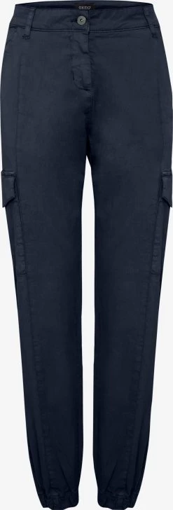 OXMO Cargobroeken Tapered Cargobroek Dames Blauw Gemêleerd
