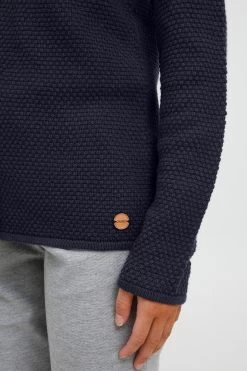 OXMO Vesten Gebreid Vest Helga Dames Marine -Oxmo Winkel 83e01af07453542c8c97395a47c74f94