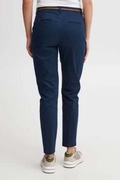 OXMO Pantalons Tapered Broek Dames Blauw -Oxmo Winkel 857a9df587b541a5c3dfc8169f562c07