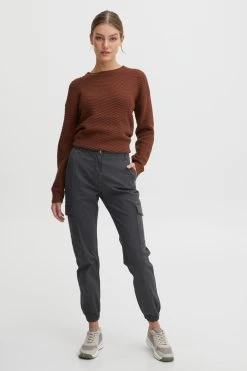 OXMO Cargobroeken Tapered Cargobroek Dames Grijs 10 OXMO Cargobroeken Tapered Cargobroek Dames Grijs -Oxmo Winkel 87beddc98c43180714969d9b4eb10445