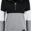 OXMO Hoodies Sweatshirt Omara Dames Donkergrijs / Zwart