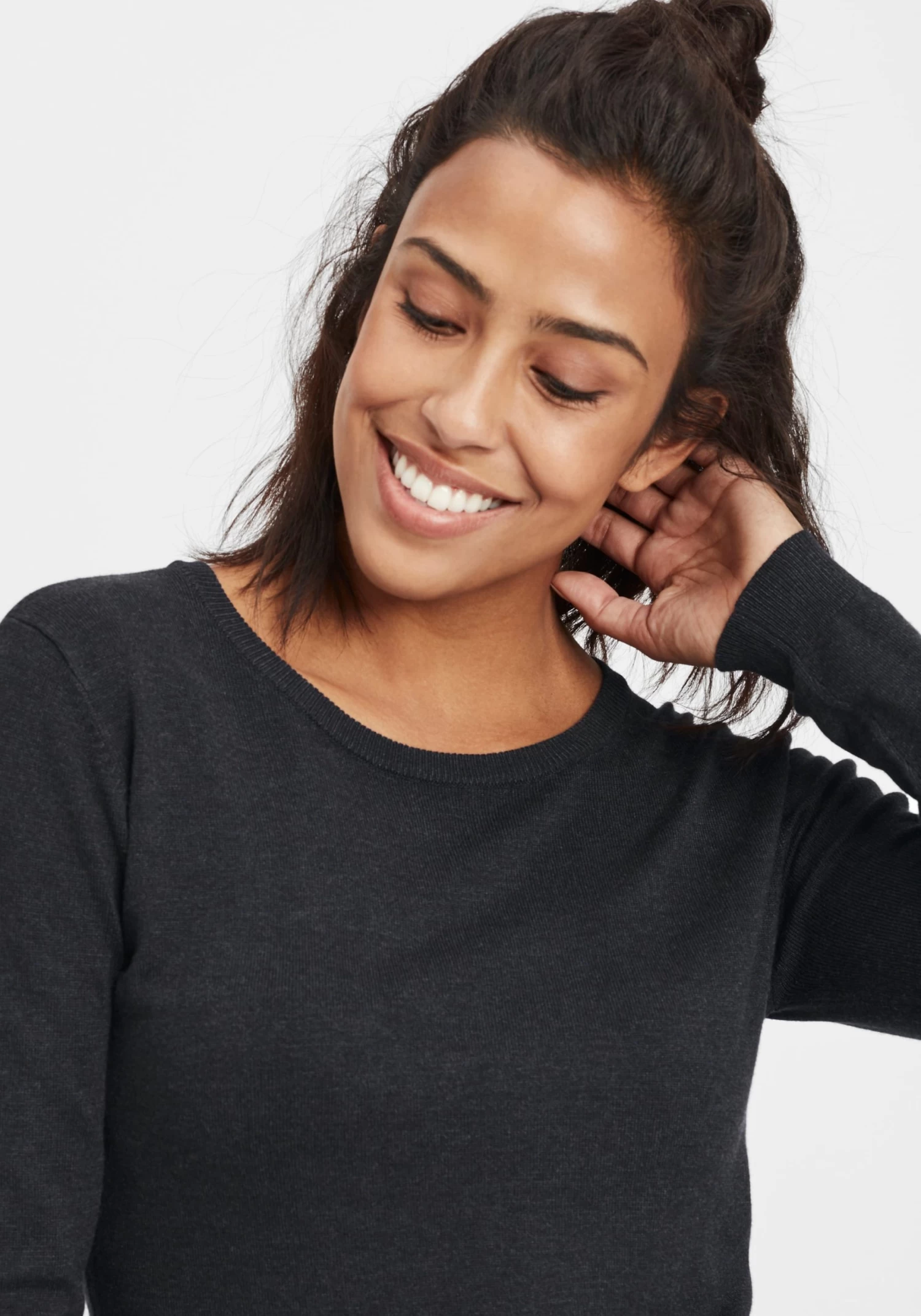 OXMO Truien Trui Edda Dames Grijs 7 OXMO Truien Trui Edda Dames Grijs - Afbeelding 5