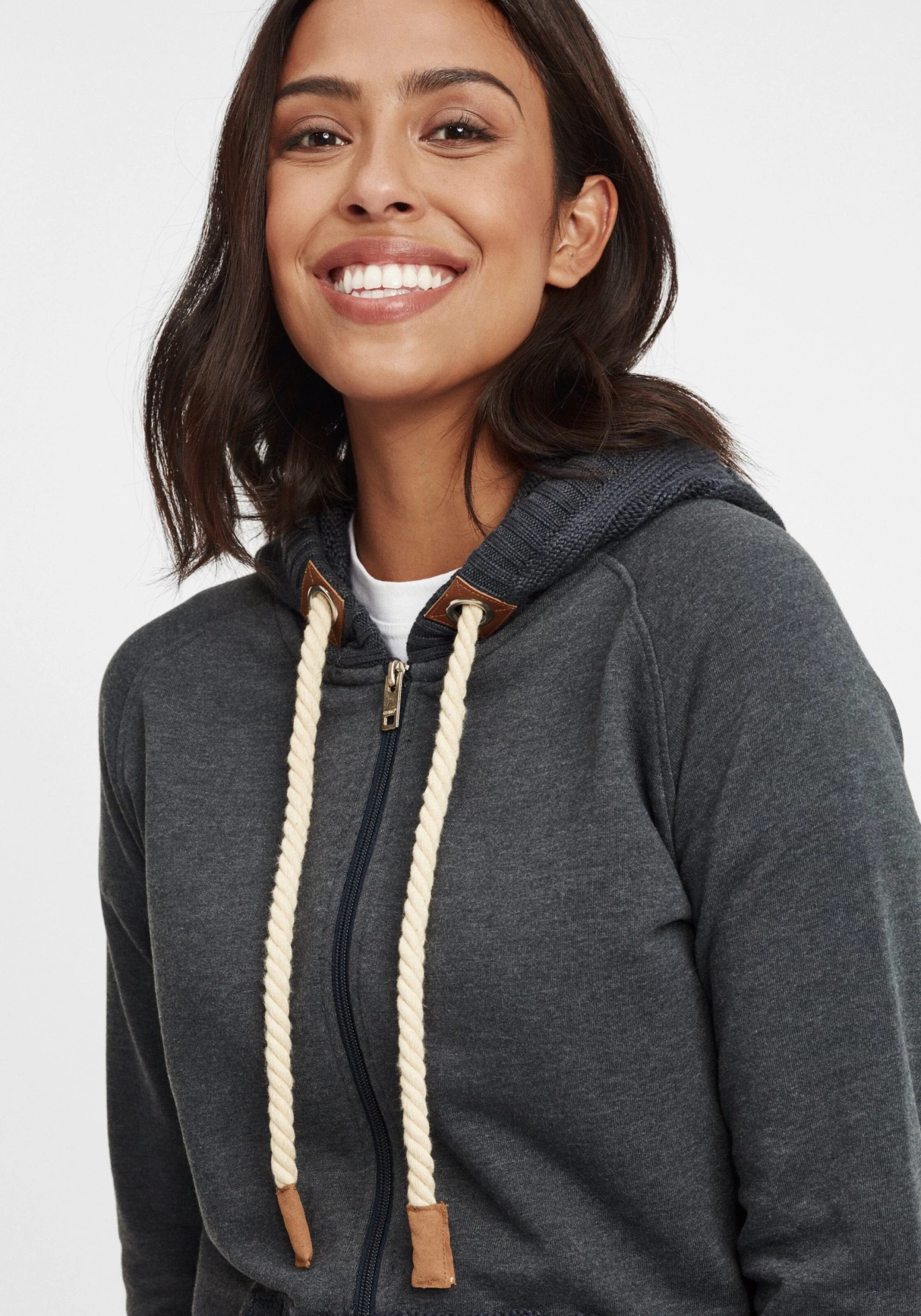 OXMO Sweatvesten Sweatvest Matilda Dames Grijs 7 OXMO Sweatvesten Sweatvest Matilda Dames Grijs - Afbeelding 5