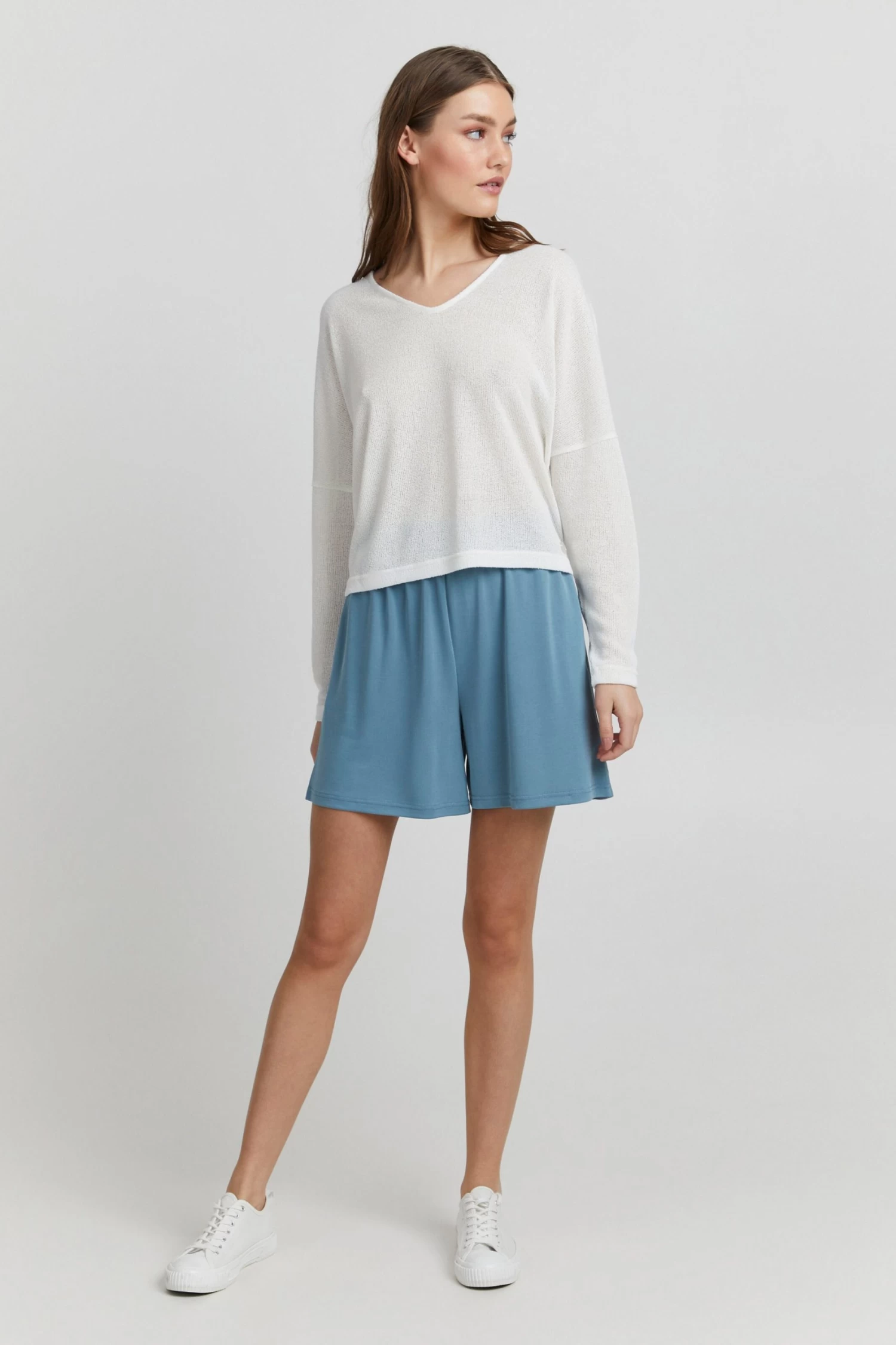 OXMO Basic Truien Trui KATLA Dames Wit / Offwhite 5 OXMO Basic Truien Trui KATLA Dames Wit / Offwhite - Afbeelding 3