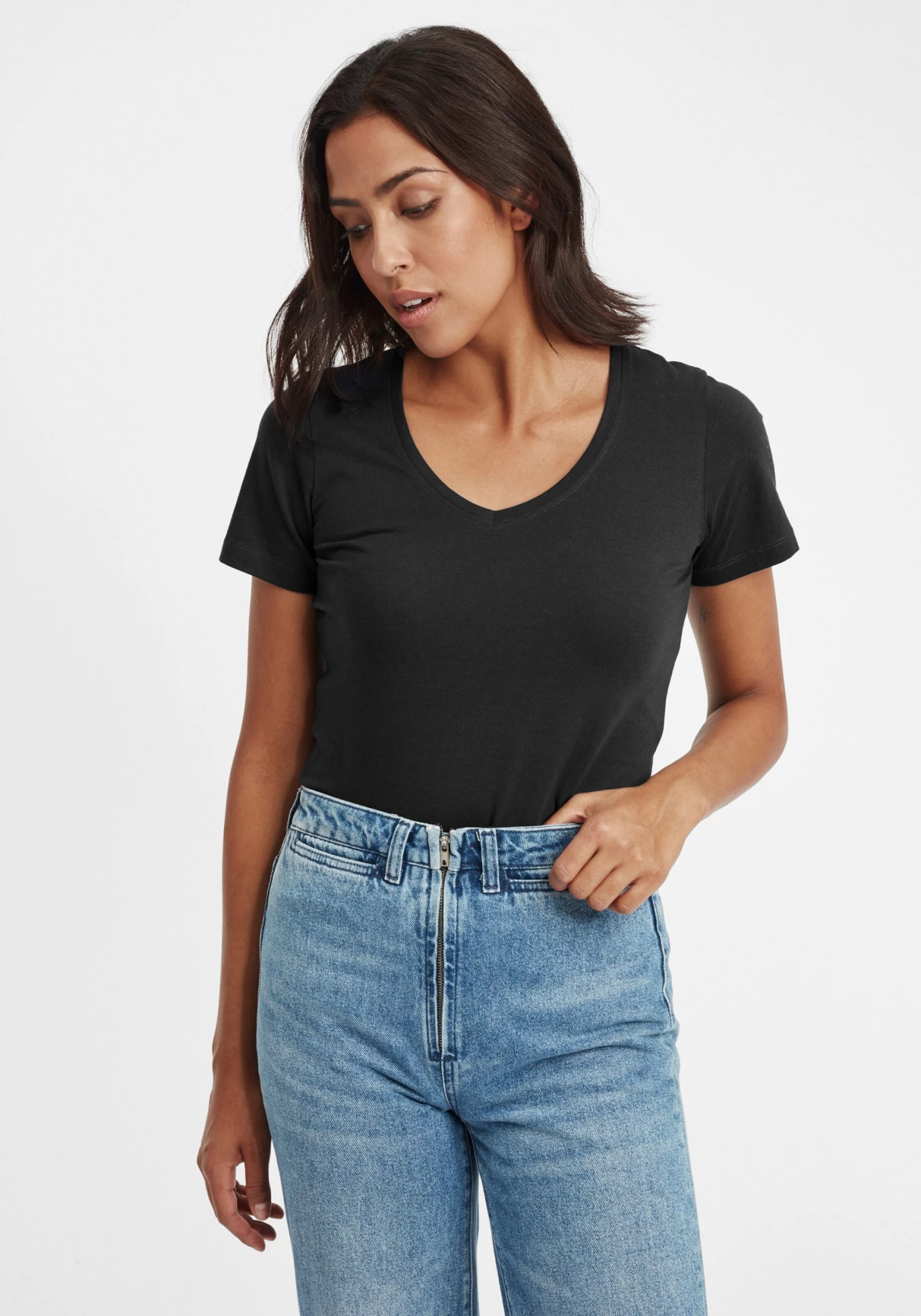 OXMO T-shirts Shirt Vanni Dames Zwart 4 OXMO T-shirts Shirt Vanni Dames Zwart - Afbeelding 2