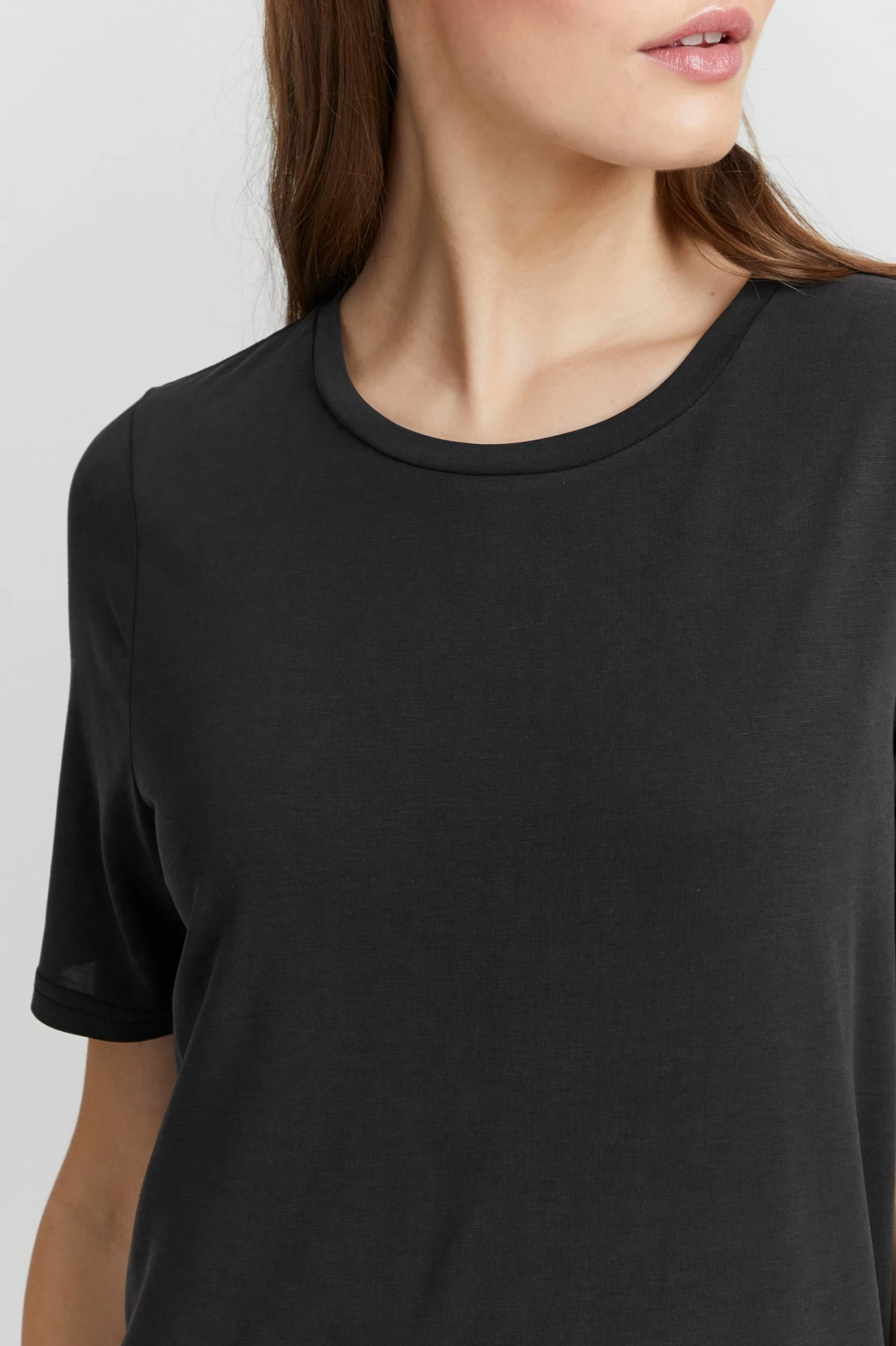 OXMO Jerseyjurken Jurk Brinja Dames Zwart 7 OXMO Jerseyjurken Jurk Brinja Dames Zwart - Afbeelding 5