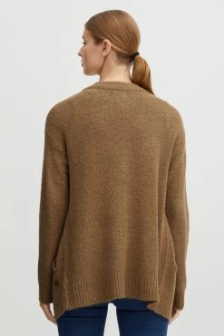 OXMO Vesten Gebreid Vest Dames Bruin -Oxmo Winkel 9199b8227f448a0f11fe269017351ba5