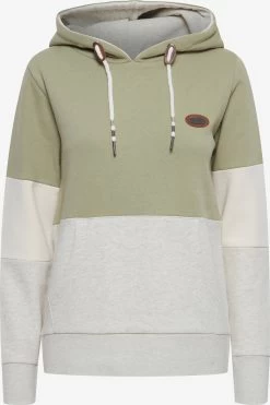 OXMO Hoodies Sweatshirt Dames Grijs Gemêleerd / Pastelgroen