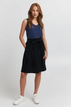 OXMO Midi Rokken Rok Lerke Dames Zwart -Oxmo Winkel 9864827cdf5ad63bbf89cb1cde8336e1