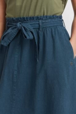 OXMO Midi Rokken Rok Lerke Dames Donkerblauw -Oxmo Winkel 98bca3ba0cc5649c7e1f365e7849b72a