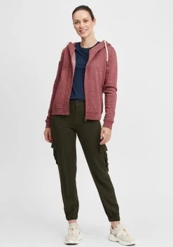 OXMO Sweatvesten Sweatvest Vicky Zip-Hood Dames Rood -Oxmo Winkel 99026ec045a863dbe1dc47d37328bd65