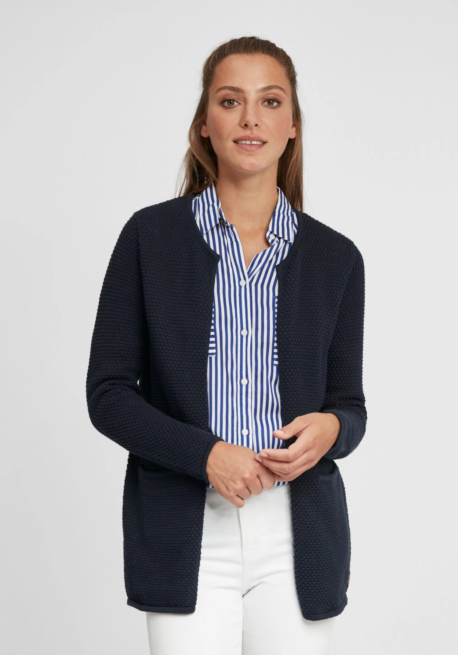 OXMO Vesten Gebreid Vest Hilda Dames Zwart 4 OXMO Vesten Gebreid Vest Hilda Dames Zwart - Afbeelding 2