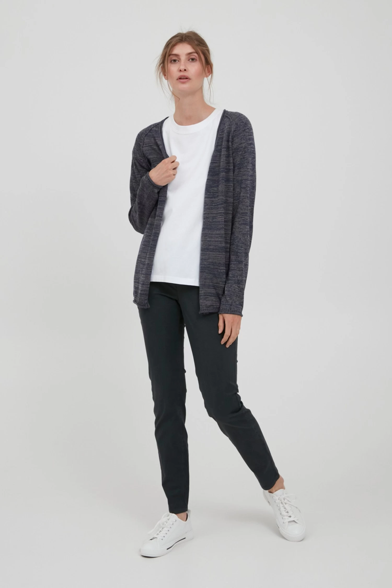 OXMO Vesten Gebreid Vest Danila Dames Blauw 5 OXMO Vesten Gebreid Vest Danila Dames Blauw - Afbeelding 3