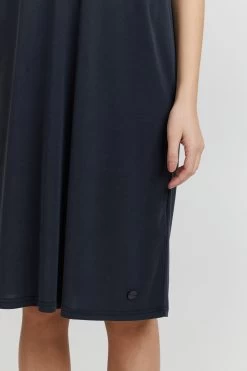 OXMO Jerseyjurken Jurk Brinja Dames Zwart Gemêleerd -Oxmo Winkel 9d78727a293c95564beea211b8374d2f