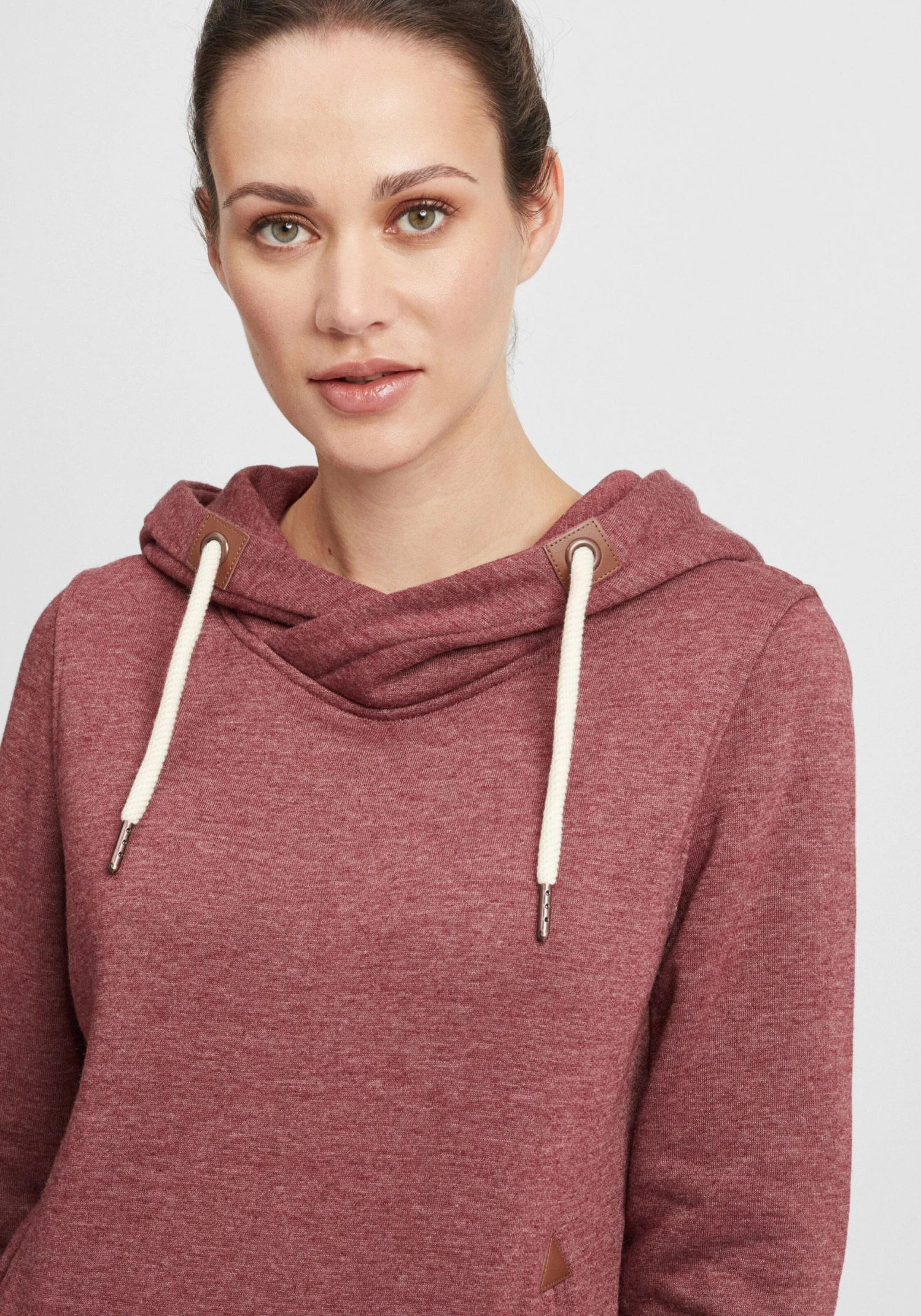 OXMO Hoodies Sweatshirt Vicky Hood Dames Rood / Bordeaux 7 OXMO Hoodies Sweatshirt Vicky Hood Dames Rood / Bordeaux - Afbeelding 5