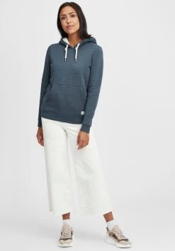 OXMO Hoodies Trui Binna Dames Blauw -Oxmo Winkel a00978a7c58b6d51b3852beae3d35ce1