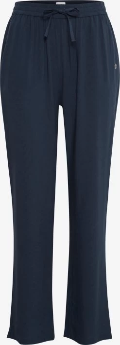 OXMO Pantalons Loosefit Broek Elida Dames Blauw Gemêleerd