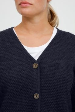 OXMO Vesten Gebreid Vest Helga Dames Marine -Oxmo Winkel a3ee127738d8c337cf6dd44919e6f65e