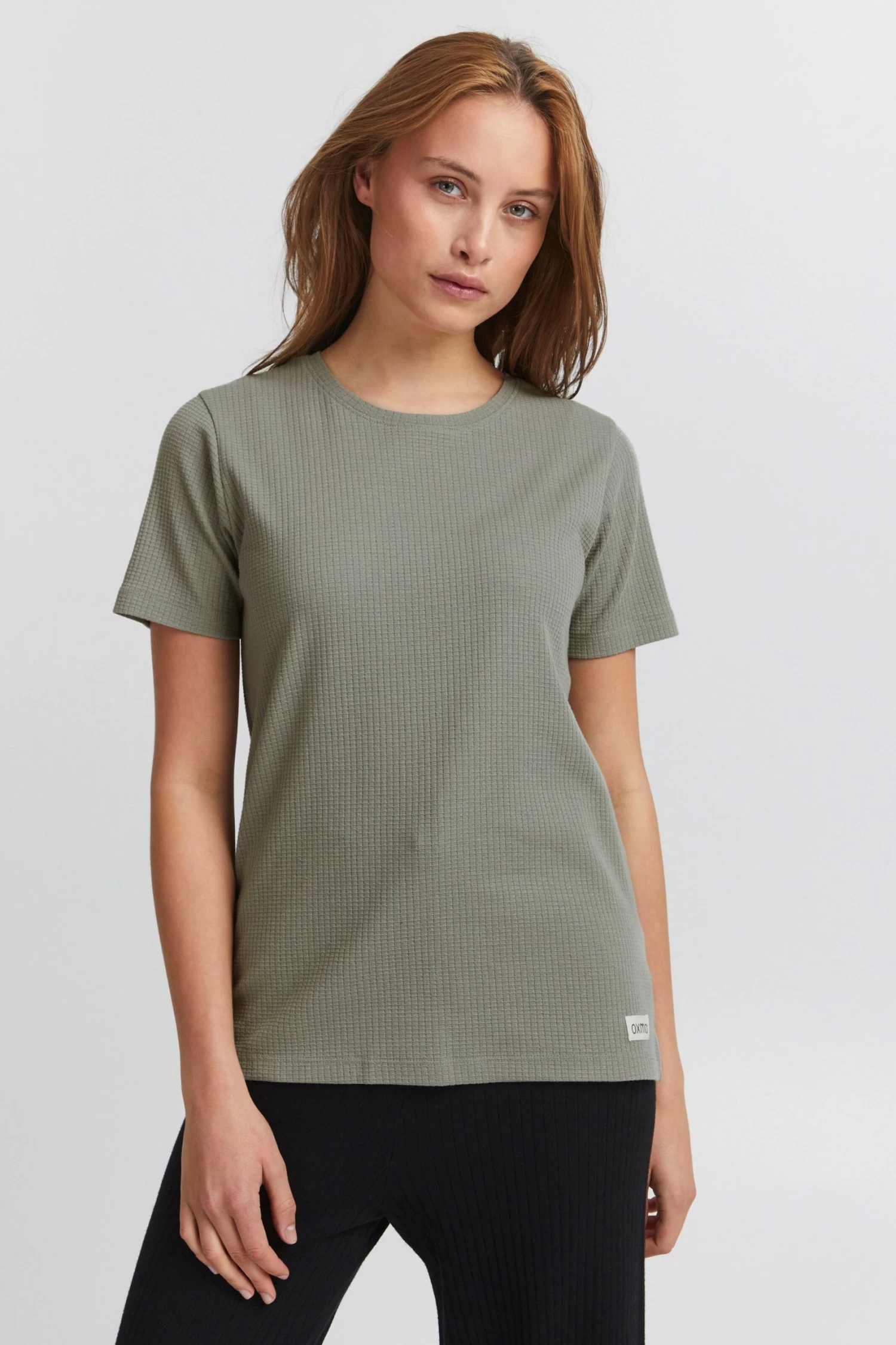 OXMO T-shirts Shirt Pim Dames Groen 4 OXMO T-shirts Shirt Pim Dames Groen - Afbeelding 2