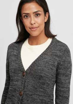 OXMO Vesten Gebreid Vest Philemona Dames Antraciet -Oxmo Winkel a4ddbdb8abae06e3763db35d373b6ba4