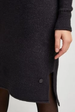 OXMO Gebreide Jurken Gebreide Jurk Ida Dames Donkergrijs -Oxmo Winkel a59cc0d7c12baea84a6aede36b13d586