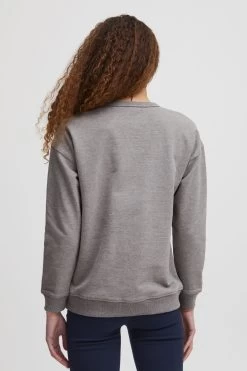 OXMO Sweatshirts Sweatshirt Coleen Dames Grijs Gemêleerd -Oxmo Winkel a796701fac0e0ae39187c52afe182765