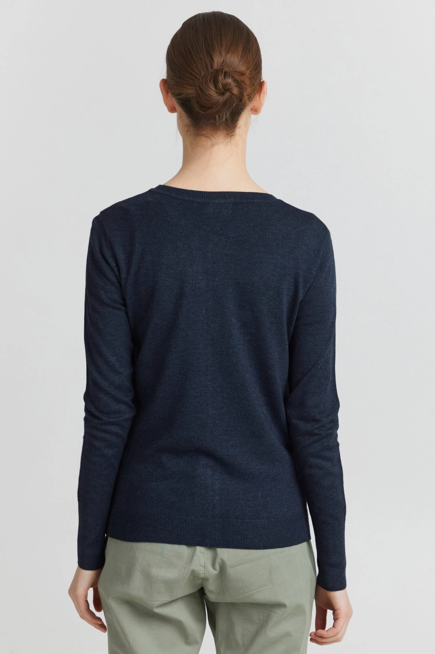 OXMO Vesten Gebreid Vest Hlin Dames Donkerblauw 6 OXMO Vesten Gebreid Vest Hlin Dames Donkerblauw - Afbeelding 4