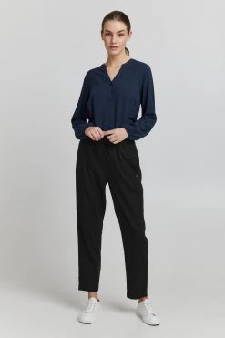 OXMO Pantalons Loosefit Broek Dames Zwart -Oxmo Winkel ac7edadaf476fc36808aee92a85614dd