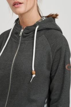 OXMO Sweatvesten Sweatvest ULLA Dames Donkergrijs -Oxmo Winkel ad21fe9a2bccf239b5a4a9aead1c2589