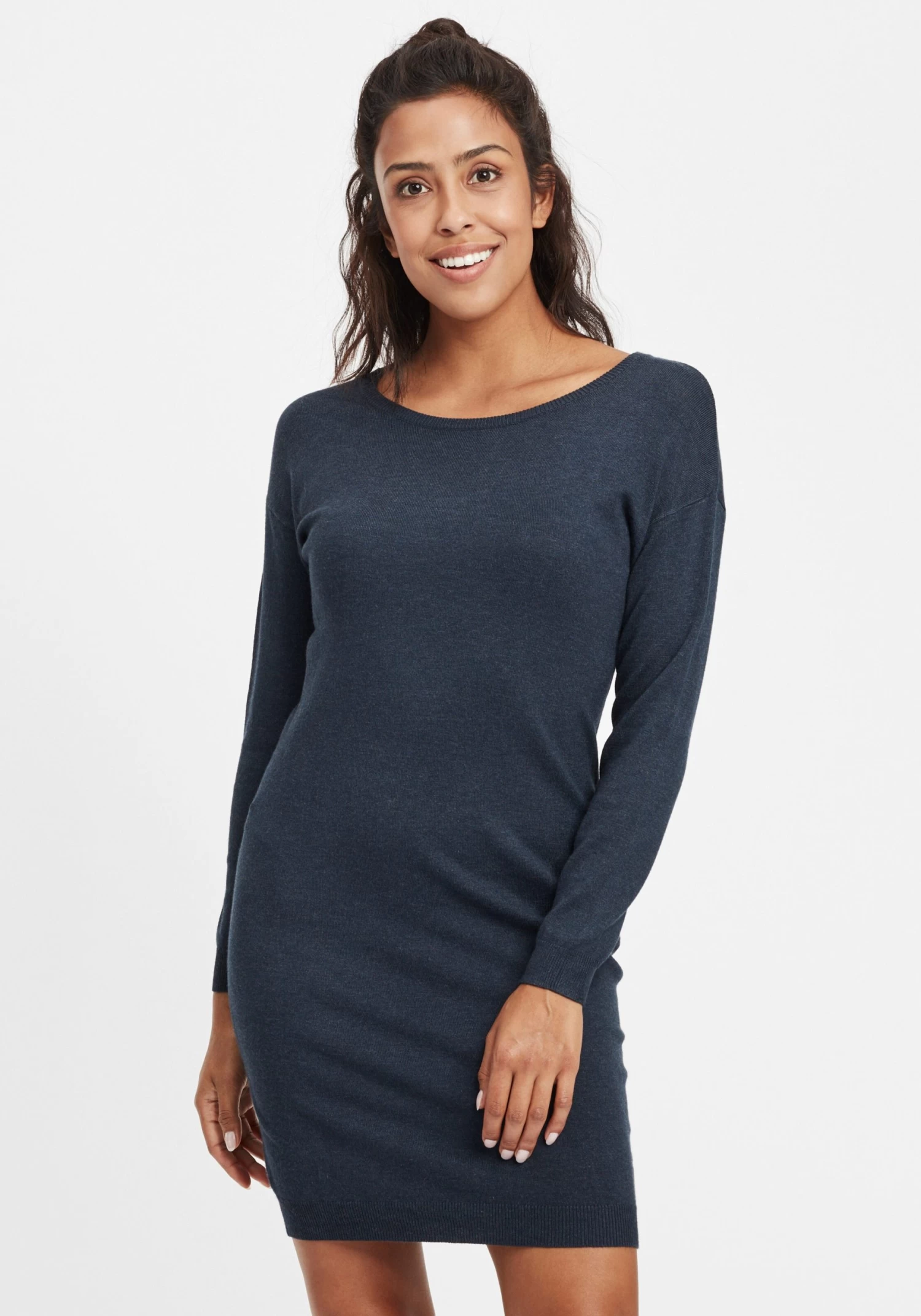 OXMO Mini Jurken Jurk Ella Dames Blauw 4 OXMO Mini Jurken Jurk Ella Dames Blauw - Afbeelding 2