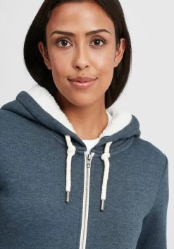 OXMO Sweatvesten Sweatvest Binja Dames Blauw -Oxmo Winkel b31d35a6568ac9537997c6febe32f078