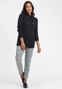 OXMO Hoodies Trui Cable Dames Zwart -Oxmo Winkel b5e39b7324a54b4d5907dc3f56deb8b9