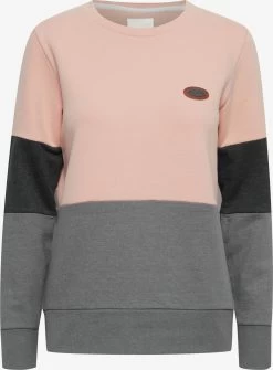 OXMO Sweatshirts Sweatshirt Trine Dames Donkergrijs / Grijs Gemêleerd / Rosa