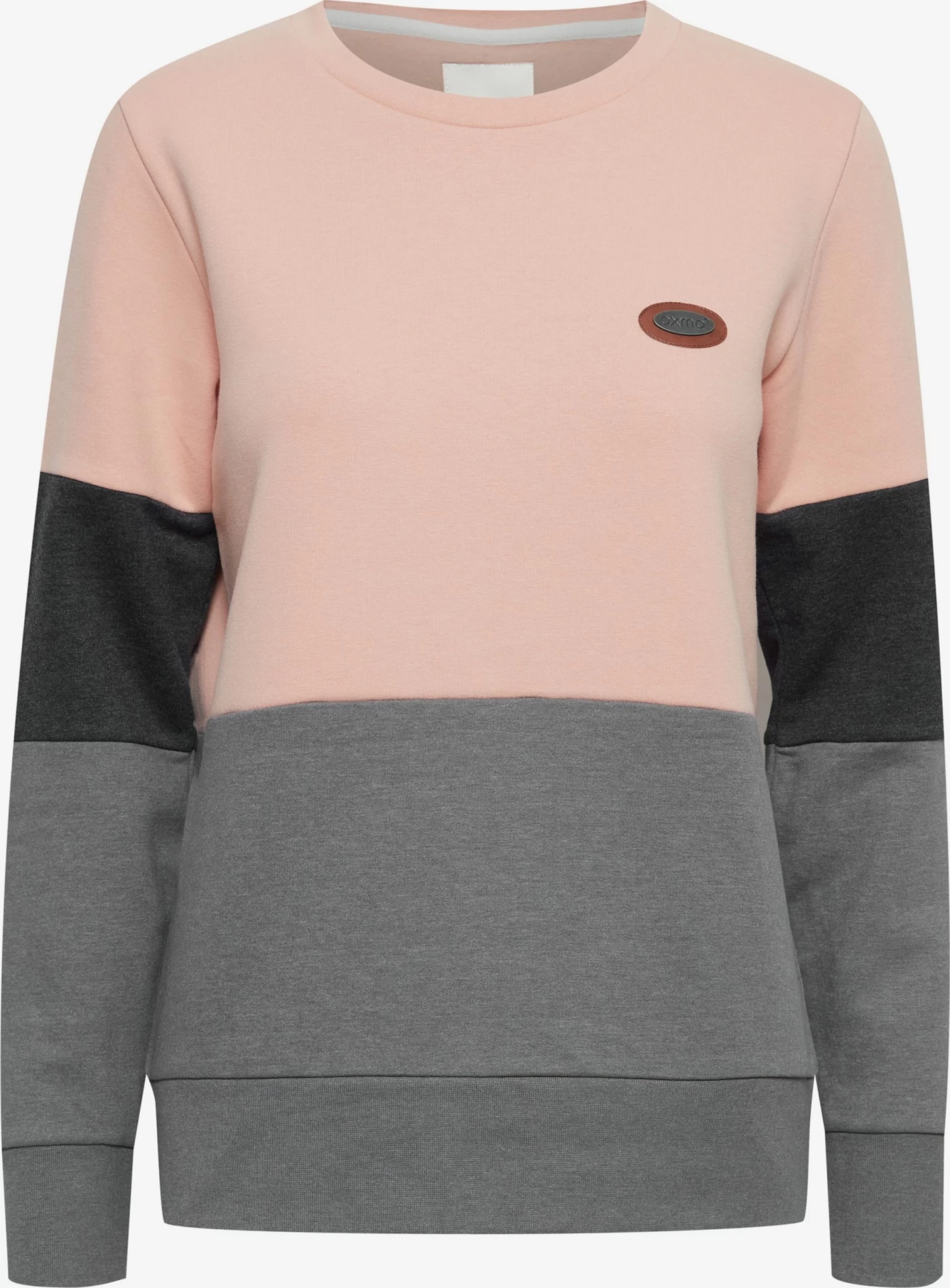 OXMO Sweatshirts Sweatshirt Trine Dames Donkergrijs / Grijs Gemêleerd / Rosa 3 OXMO Sweatshirts Sweatshirt Trine Dames Donkergrijs / Grijs Gemêleerd / Rosa