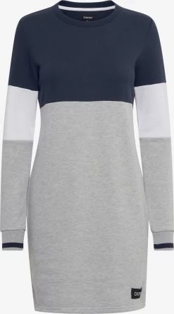 OXMO Mini Jurken Jurk Omila Dames Grijs Gemêleerd