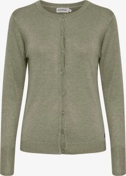 OXMO Vesten Gebreid Vest Hlin Dames Donkergroen