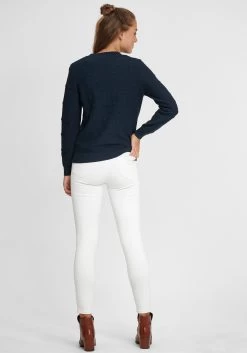 OXMO Fijngebreide Truien Trui Dotta Dames Donkerblauw -Oxmo Winkel b9ffa79a0676171ec4c2424e9f96ed33