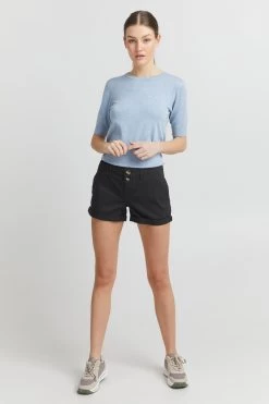 OXMO Shorts Regular Broek Piera Dames Grijs -Oxmo Winkel c053f1ed295f09eaaf73b5519704ca2f