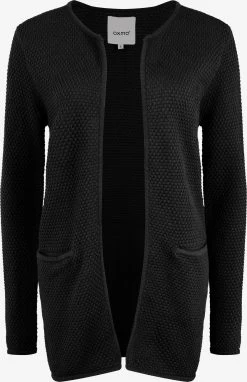 OXMO Vesten Gebreid Vest Hilda Dames Zwart