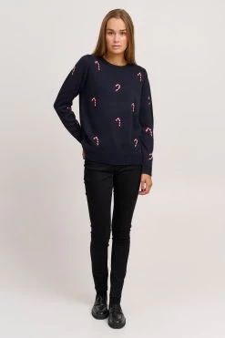 OXMO Truien Trui Christel Dames Blauw 10 OXMO Truien Trui Christel Dames Blauw -Oxmo Winkel c53344a88cd4cb6284b1a0668de1c151