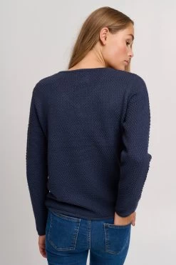 OXMO Truien Trui Dames Blauw Gemêleerd -Oxmo Winkel c7bdd37ff83765633fbd4c9b140952bd