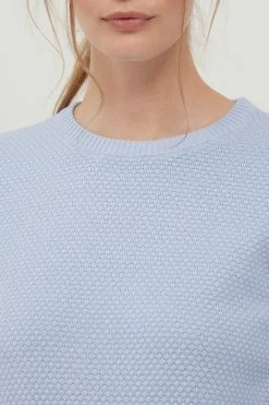 OXMO Fijngebreide Truien Trui Sarah Dames Hemelsblauw -Oxmo Winkel c89cda66087e5509c5b2d6ca8b36b0e3