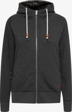 OXMO Sweatvesten Sweatvest ULLA Dames Donkergrijs