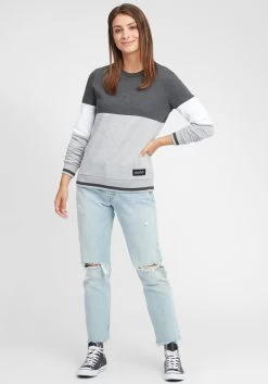 OXMO Sweatshirts Sweatshirt Omaya Dames Grijs -Oxmo Winkel cc86026a8ca0ad73e9993b33330cfeb6